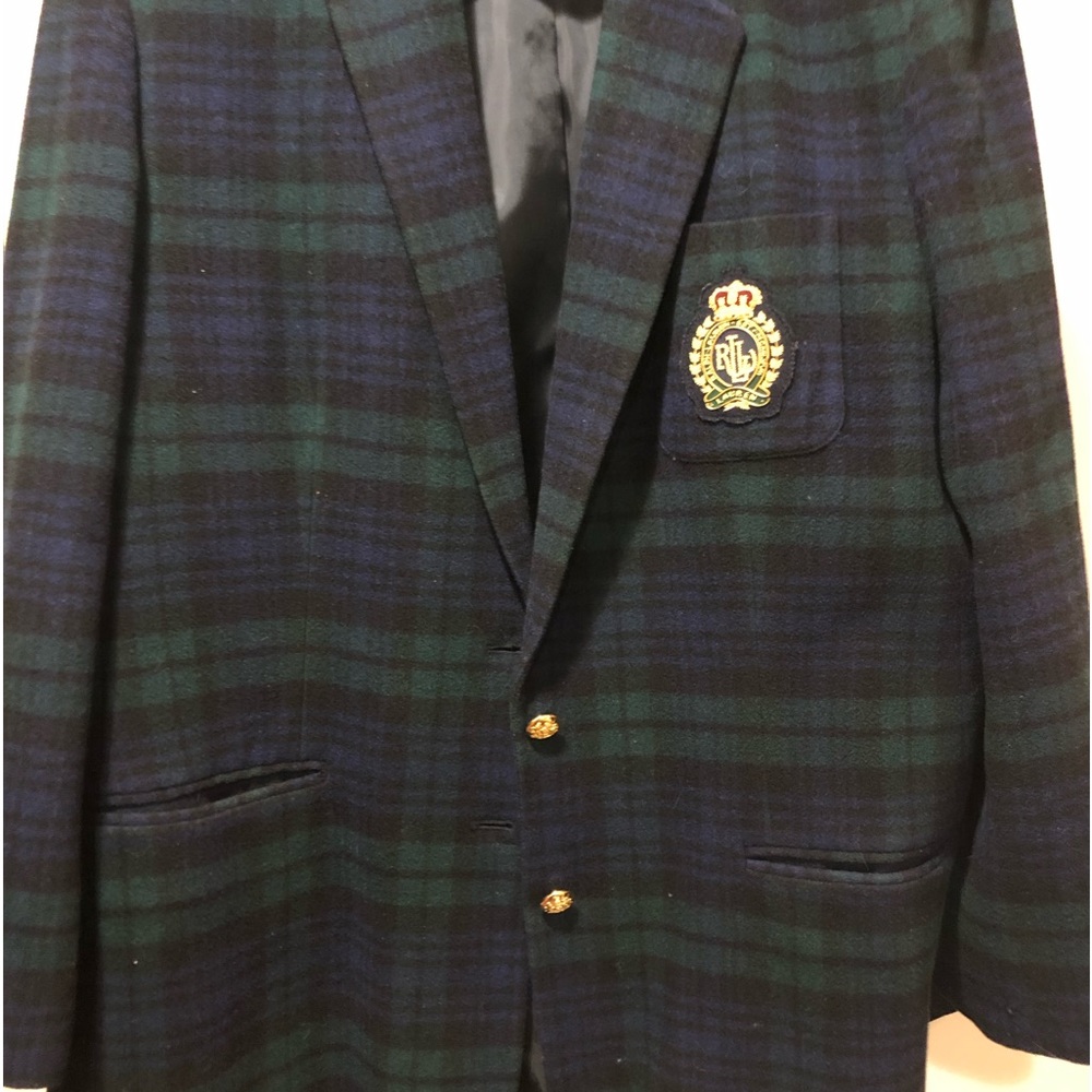 Ralph Lauren Green Tartan Blazer - Size 18